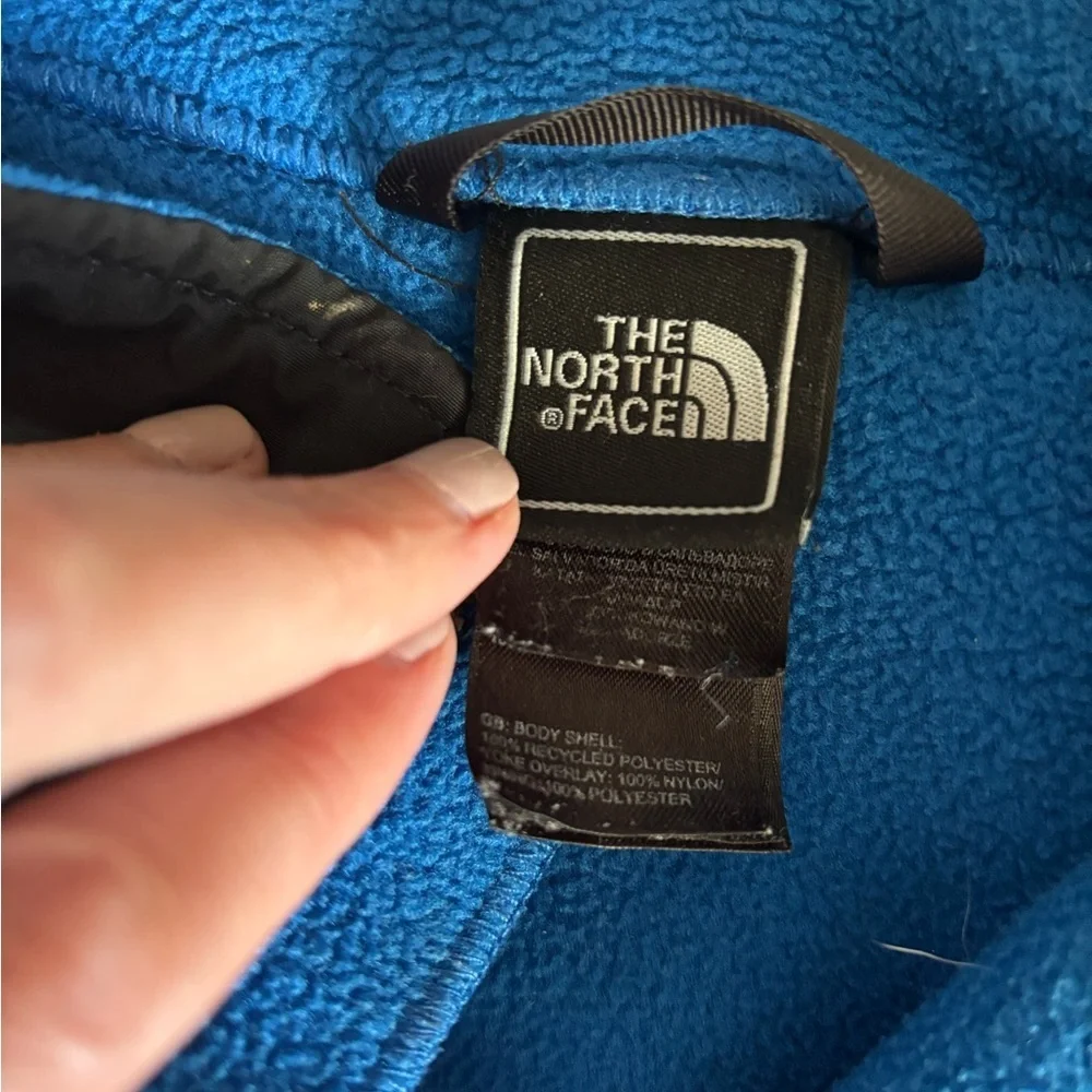 The North Face Blue and Black Fleece Jacket Boys XL 14/16